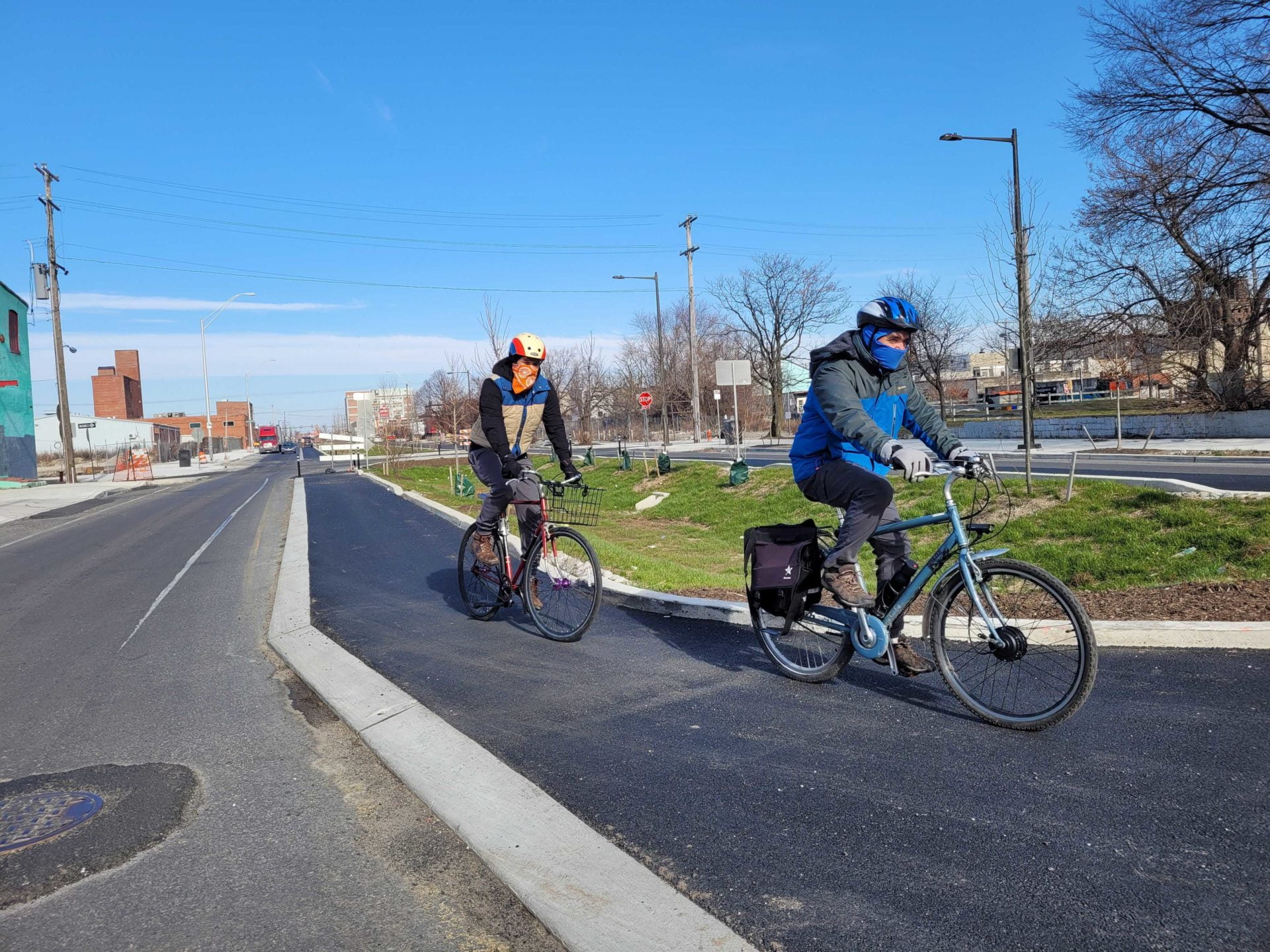 Raised bike online lane