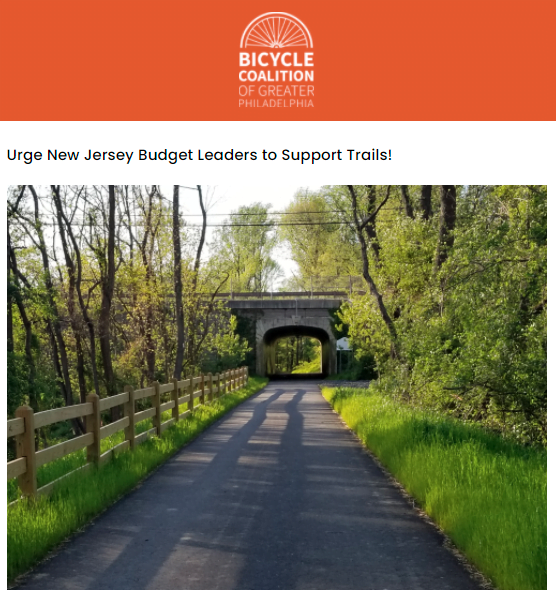 Contact your Legislator to Increase Trail Funding in New Jersey