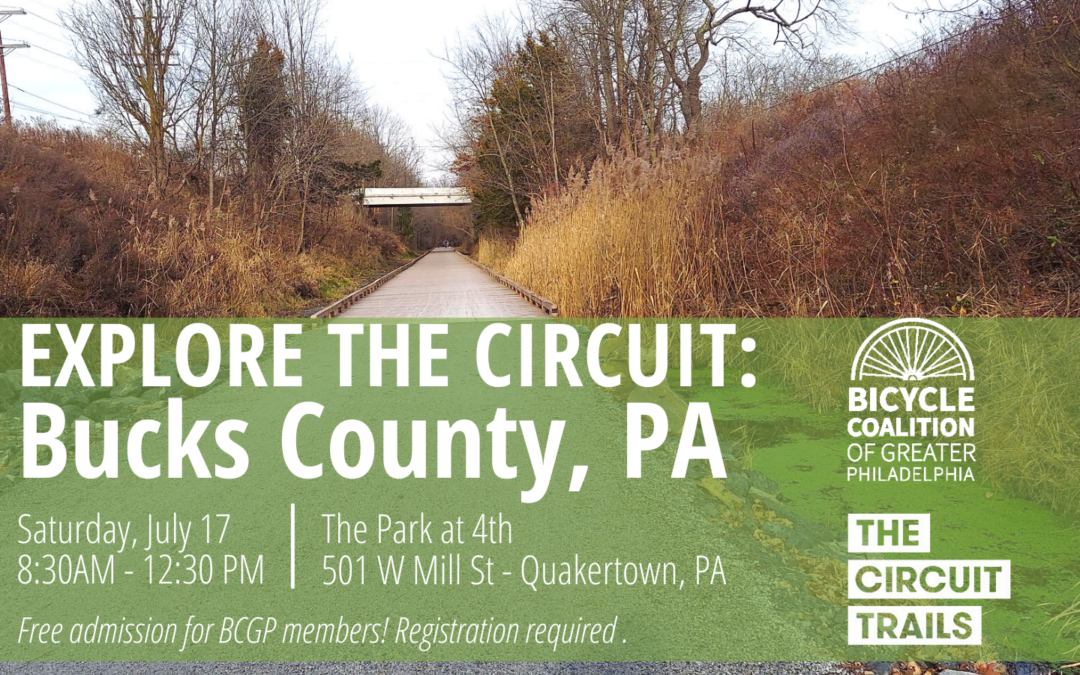 RSVP for the Explore the Circuit Ride Along The Upper Bucks Rail Trail this Saturday!