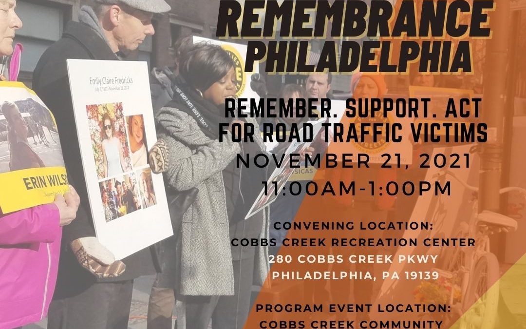 Save the Date: World Day of Remembrance for Victims of Traffic Violence is Nov. 21