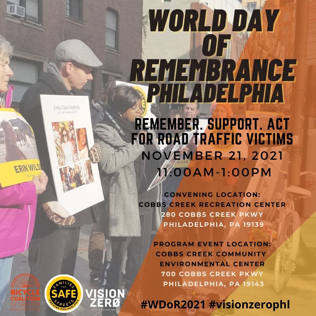 Save the Date: World Day of Remembrance for Victims of Traffic Violence