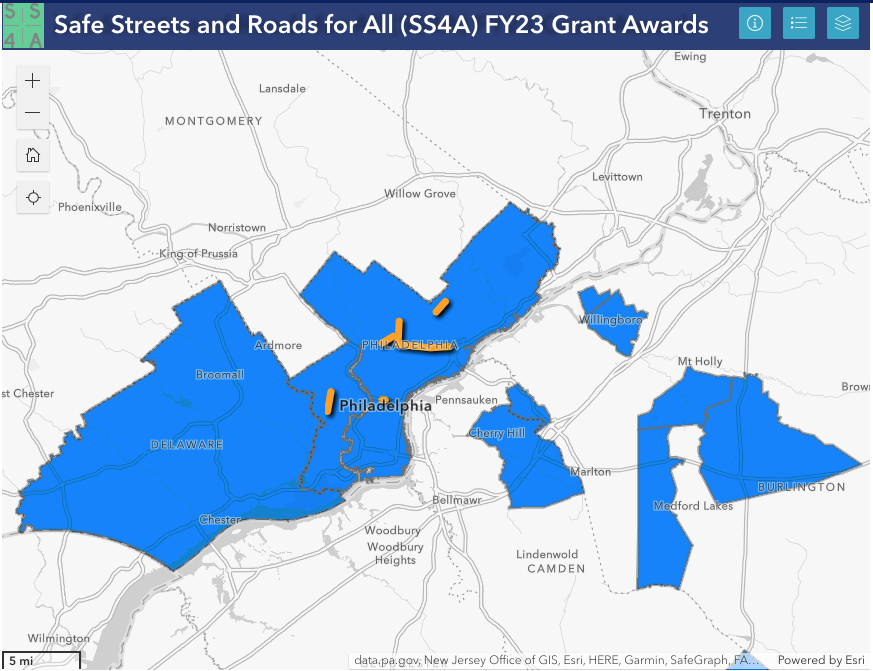 Safe Streets for All Funds Awarded a Total of $1.7 Million to Burlington, Camden and Delaware Counties