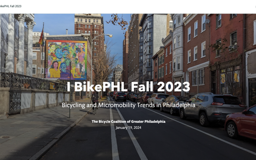 The Bike Counts Report for Fall 2023 is LIVE!